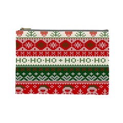 Ugly Sweater Merry Christmas  Cosmetic Bag (large) by artworkshop