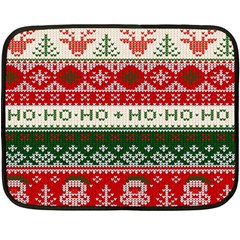 Ugly Sweater Merry Christmas  Two Sides Fleece Blanket (mini) by artworkshop