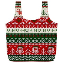 Ugly Sweater Merry Christmas  Full Print Recycle Bag (xl) by artworkshop