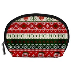 Ugly Sweater Merry Christmas  Accessory Pouch (large) by artworkshop