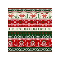 Ugly Sweater Merry Christmas  Square Satin Scarf (30  X 30 ) by artworkshop