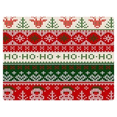 Ugly Sweater Merry Christmas  Two Sides Premium Plush Fleece Blanket (extra Small) by artworkshop