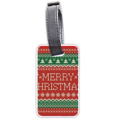 Merry Christmas  Pattern Luggage Tag (one Side) by artworkshop