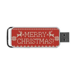 Merry Christmas  Pattern Portable Usb Flash (two Sides) by artworkshop