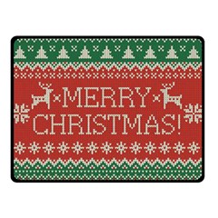 Merry Christmas  Pattern Two Sides Fleece Blanket (small) by artworkshop