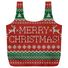 Merry Christmas  Pattern Full Print Recycle Bag (xxl) by artworkshop