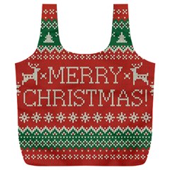 Merry Christmas  Pattern Full Print Recycle Bag (xxxl) by artworkshop