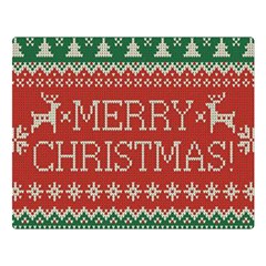 Merry Christmas  Pattern Premium Plush Fleece Blanket (large) by artworkshop
