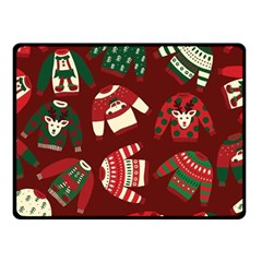 Ugly Sweater Wrapping Paper Two Sides Fleece Blanket (small) by artworkshop