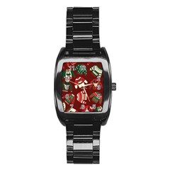 Ugly Sweater Wrapping Paper Stainless Steel Barrel Watch