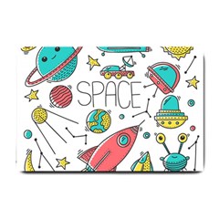 Space Cosmos Seamless Pattern Seamless Pattern Doodle Style Small Doormat