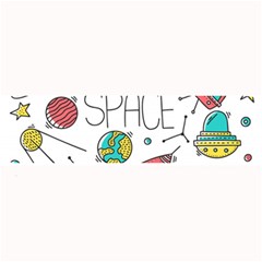 Space Cosmos Seamless Pattern Seamless Pattern Doodle Style Large Bar Mat