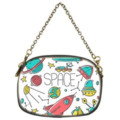 Space Cosmos Seamless Pattern Seamless Pattern Doodle Style Chain Purse (one Side) by Hannah976