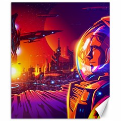 Far Future Human Colonization Canvas 20  X 24 