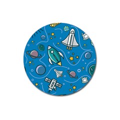 About Space Seamless Pattern Magnet 3  (round)