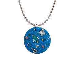 About Space Seamless Pattern 1  Button Necklace