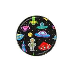 Seamless Pattern With Space Objects Ufo Rockets Aliens Hand Drawn Elements Space Hat Clip Ball Marker (10 Pack)