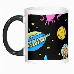 Seamless Pattern With Space Objects Ufo Rockets Aliens Hand Drawn Elements Space Morph Mug