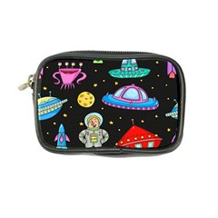 Seamless Pattern With Space Objects Ufo Rockets Aliens Hand Drawn Elements Space Coin Purse