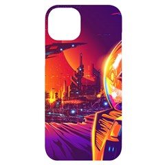 Far Future Human Colonization Iphone 14 Plus Black Uv Print Case by Hannah976