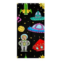 Seamless Pattern With Space Objects Ufo Rockets Aliens Hand Drawn Elements Space Shower Curtain 36  x 72  (Stall) 