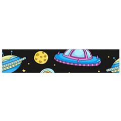 Seamless Pattern With Space Objects Ufo Rockets Aliens Hand Drawn Elements Space Small Premium Plush Fleece Scarf