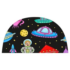 Seamless Pattern With Space Objects Ufo Rockets Aliens Hand Drawn Elements Space Anti Scalding Pot Cap