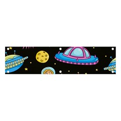 Seamless Pattern With Space Objects Ufo Rockets Aliens Hand Drawn Elements Space Banner And Sign 4  X 1  by Hannah976