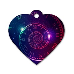 Time Machine Dog Tag Heart (two Sides)