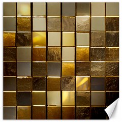Golden Mosaic Tiles  Canvas 12  X 12  by essentialimage