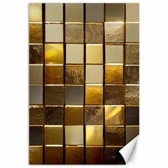 Golden Mosaic Tiles  Canvas 12  X 18  by essentialimage