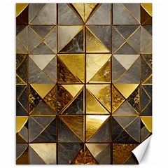 Golden Mosaic Tiles  Canvas 8  X 10  by essentialimage365