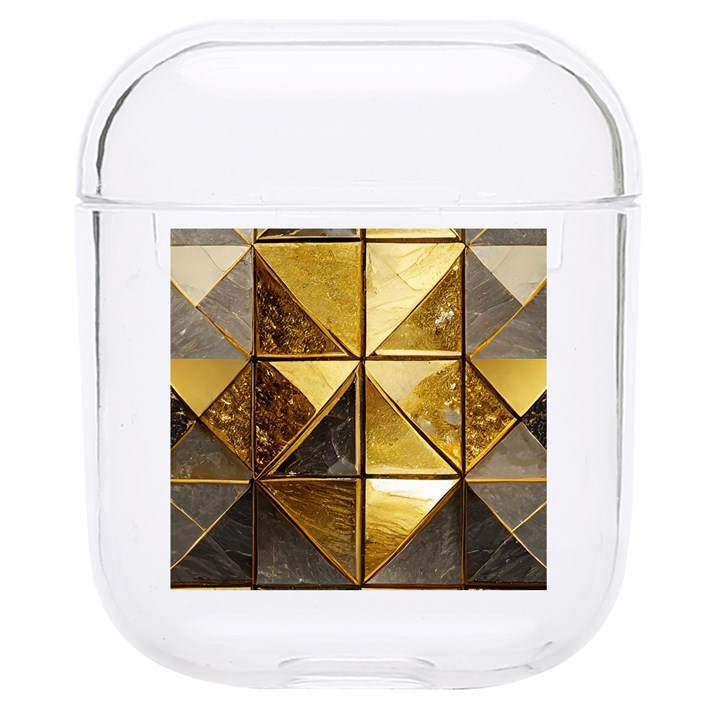 Golden Mosaic Tiles  Hard PC AirPods 1/2 Case