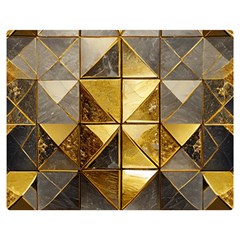 Golden Mosaic Tiles  Premium Plush Fleece Blanket (medium)