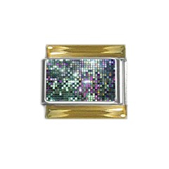 Disco Mosaic Magic Gold Trim Italian Charm (9mm) by essentialimage365