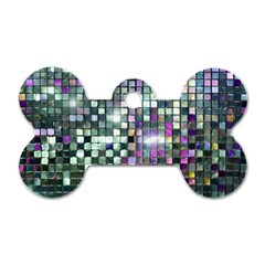 Disco Mosaic Magic Dog Tag Bone (one Side) by essentialimage365