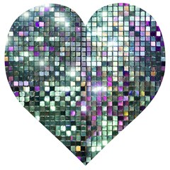Disco Mosaic Magic Wooden Puzzle Heart by essentialimage365