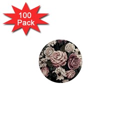 Elegant Seamless Pattern Blush Toned Rustic Flowers 1  Mini Magnets (100 Pack) 