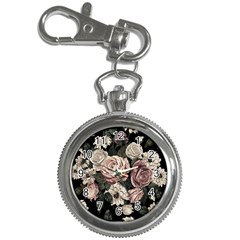 Elegant Seamless Pattern Blush Toned Rustic Flowers Key Chain Watches by Hannah976