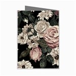 Elegant Seamless Pattern Blush Toned Rustic Flowers Mini Greeting Card Right