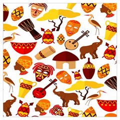 Africa Jungle Ethnic Tribe Travel Seamless Pattern Vector Illustration Lightweight Scarf 