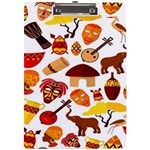 Africa Jungle Ethnic Tribe Travel Seamless Pattern Vector Illustration A4 Acrylic Clipboard Front