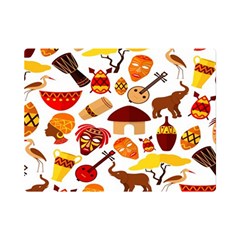 Africa Jungle Ethnic Tribe Travel Seamless Pattern Vector Illustration Premium Plush Fleece Blanket (Mini)