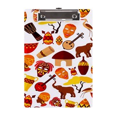 Africa Jungle Ethnic Tribe Travel Seamless Pattern Vector Illustration A5 Acrylic Clipboard