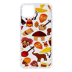 Africa Jungle Ethnic Tribe Travel Seamless Pattern Vector Illustration iPhone 14 Plus TPU UV Print Case