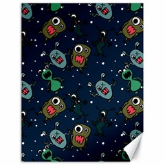 Monster Alien Pattern Seamless Background Canvas 18  X 24  by Hannah976