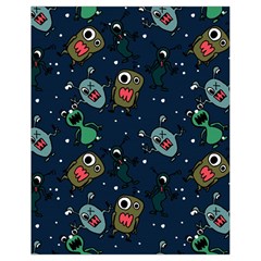 Monster Alien Pattern Seamless Background Drawstring Bag (small) by Hannah976