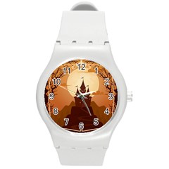 Beautiful Castle Round Plastic Sport Watch (m) by Hannah976