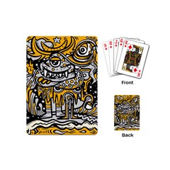 Crazy Abstract Doodle Social Doodle Drawing Style Playing Cards Single Design (Mini)