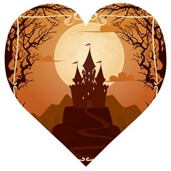 Beautiful Castle Wooden Puzzle Heart by Hannah976